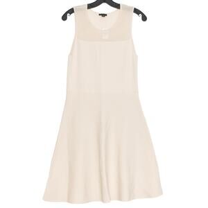 NWT Ann Taylor Dress Minimalist Coastal Grandma Cottage Soft Girl Cream Medium